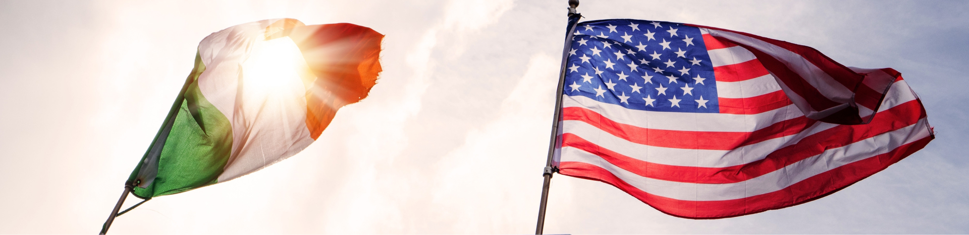 Irish & American Flags